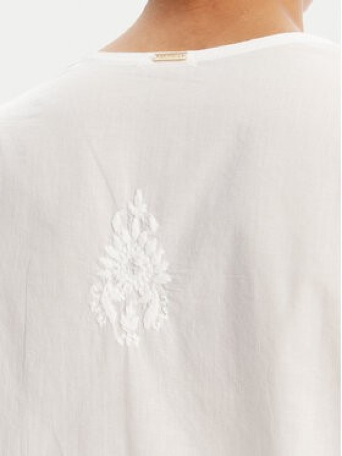 Selmark Sukienka letnia BC198 Biały Relaxed Fit