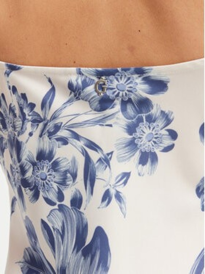 Guess Sukienka wieczorowa W5GT10 WF1T2 Écru Slim Fit