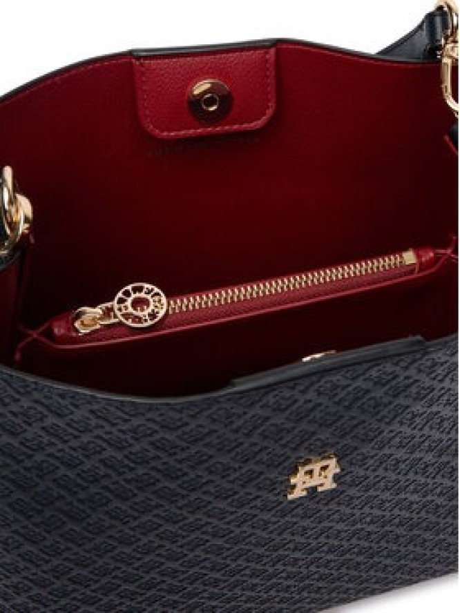 Tommy Hilfiger Torebka Th Icon Shoulder Bag Mono AW0AW19000 Granatowy