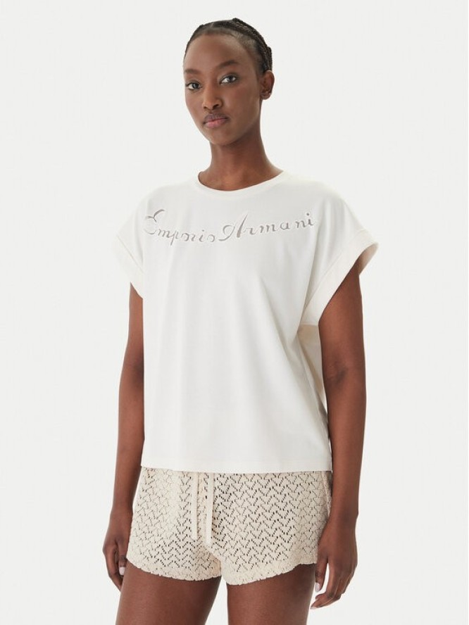 Emporio Armani T-Shirt EW000616 AF20243 U1131 Biały Regular Fit