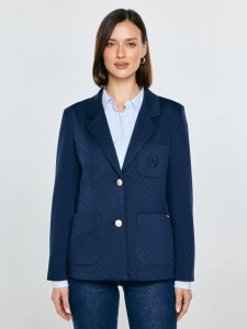 Marynarka damska slim granatowa Norbia 403