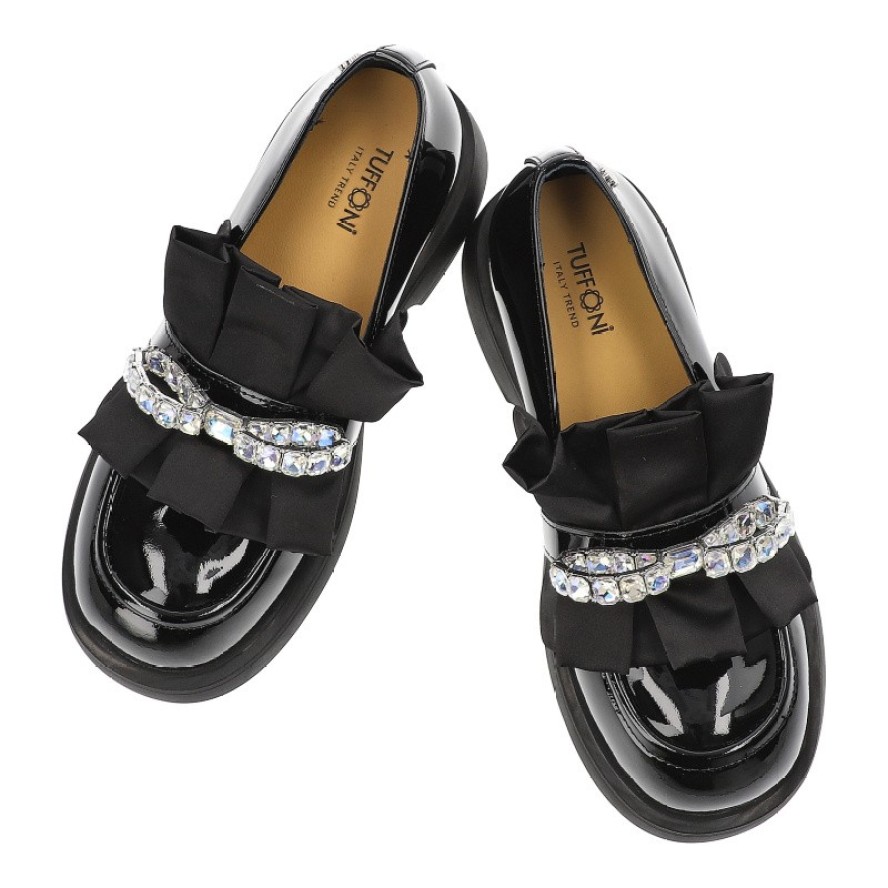 Czarne Półbuty Tuffoni Eleganckie Buty Damskie Premium