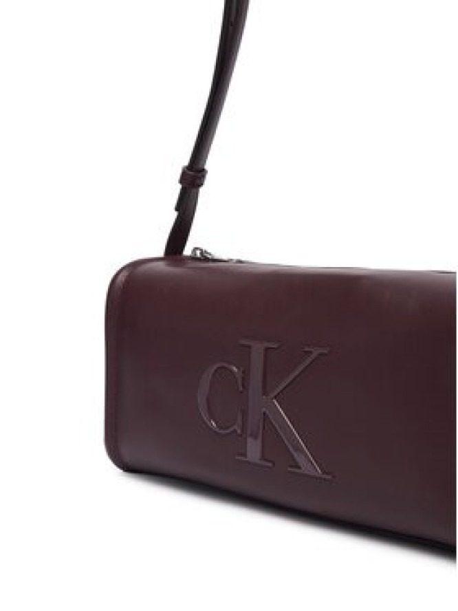 Calvin Klein Torebka Bold Ck Slouchy Shoulder Bag LV04F3894G Brązowy ciemny