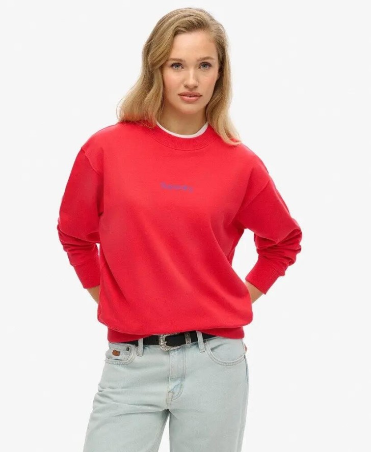 superdry Damska bluza Core Logo City Graphic Crew z bawełny organicznej