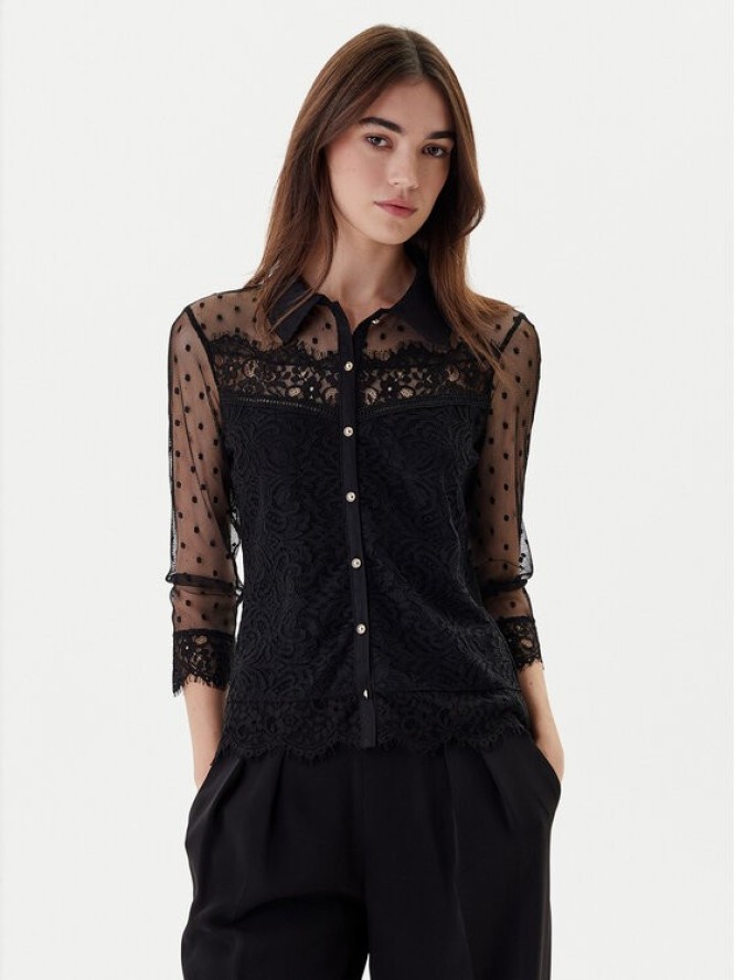 Morgan Bluzka 252-TEREZA Czarny Slim Fit