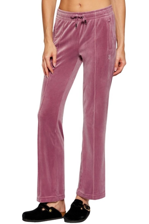 JUICY COUTURE Lawendowe spodnie dresowe damskie z cyrkoniami Tina, Rozmiar S