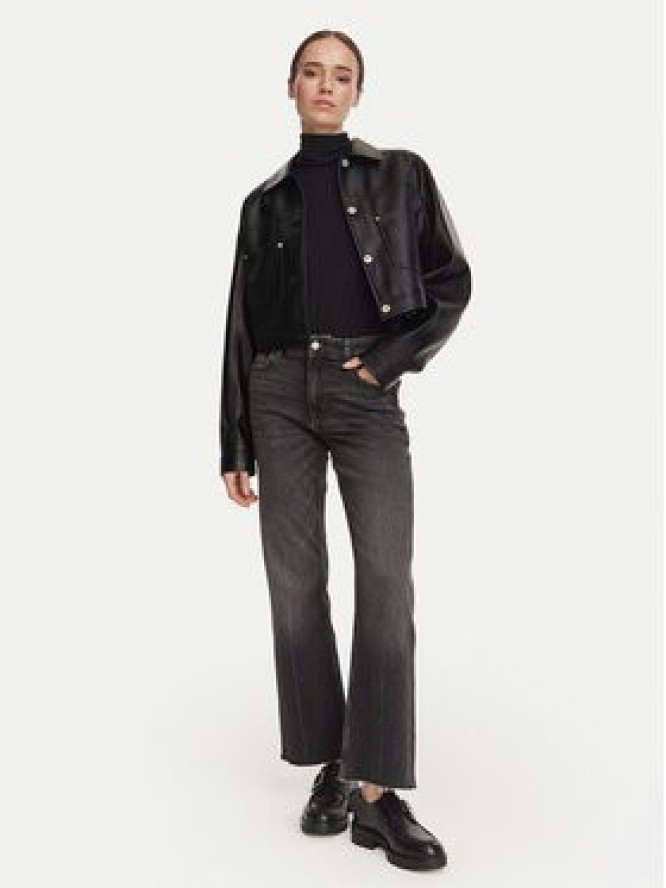 HUGO Kurtka z imitacji skóry Anilena-1_B 50563267 Czarny Relaxed Fit