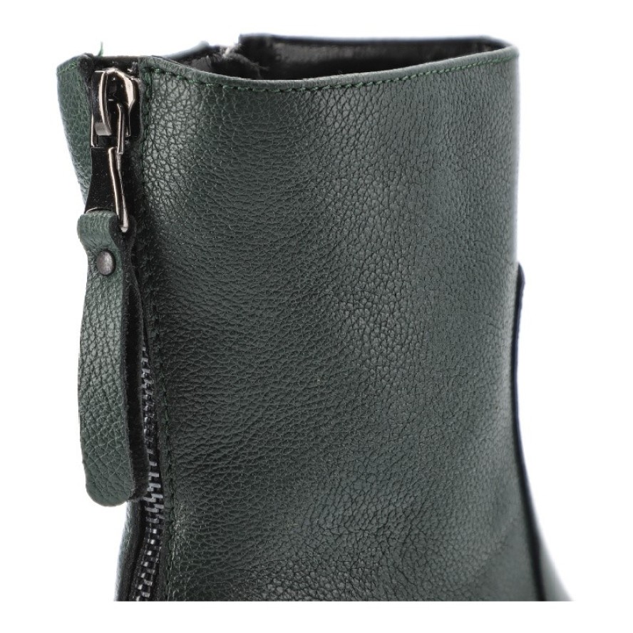 Zielone Botki Armodo Wygodne Obuwie Damskie Na Platformie