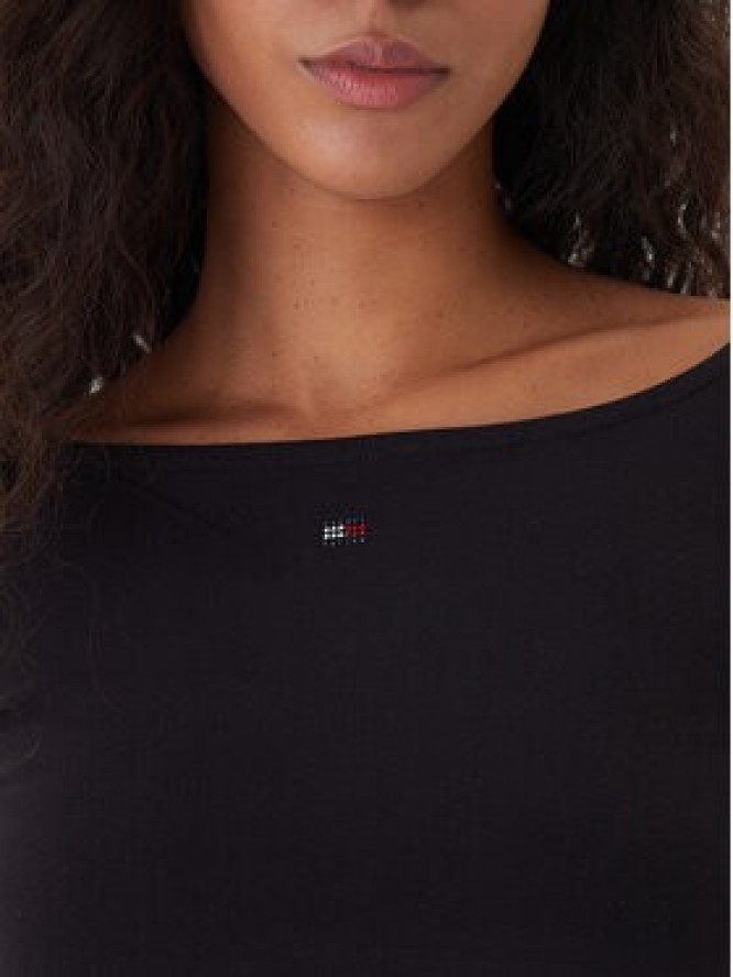 Tommy Jeans Bluzka DW0DW21548 Czarny Slim Fit