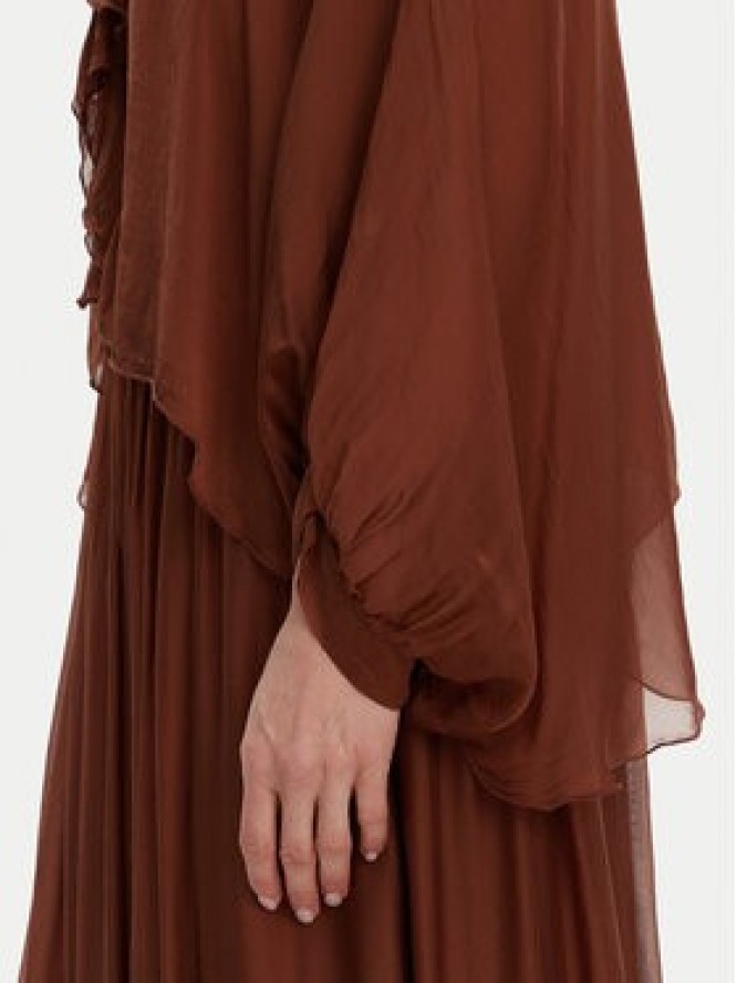 ViCOLO Bluzka TD0019 Brązowy Oversize