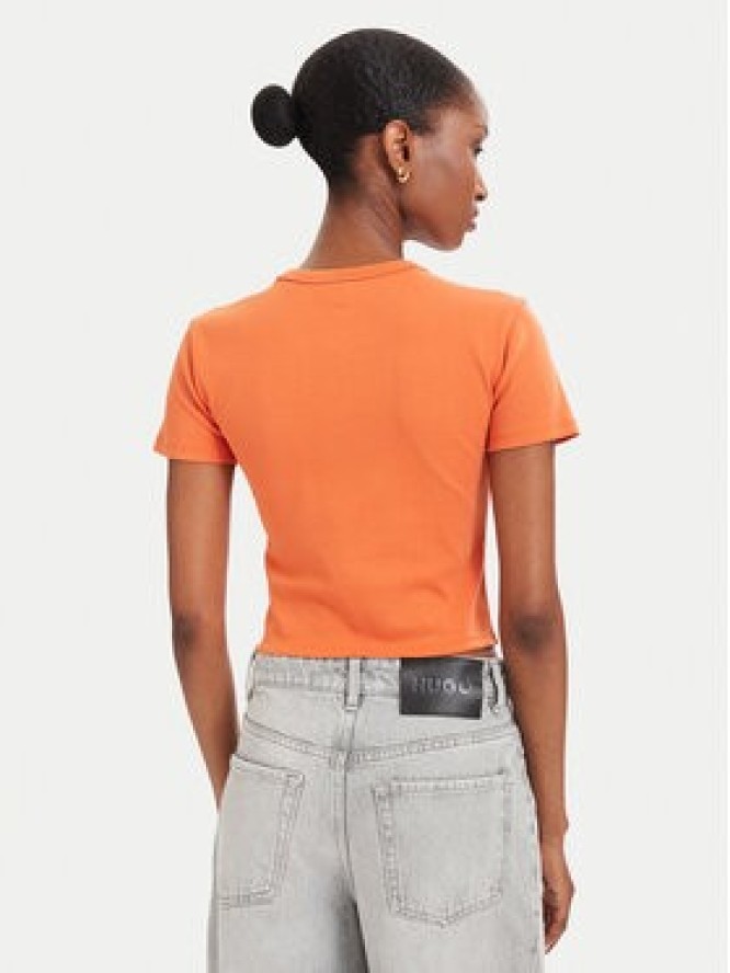 HUGO T-Shirt Delanor 50512000 Pomarańczowy Slim Fit