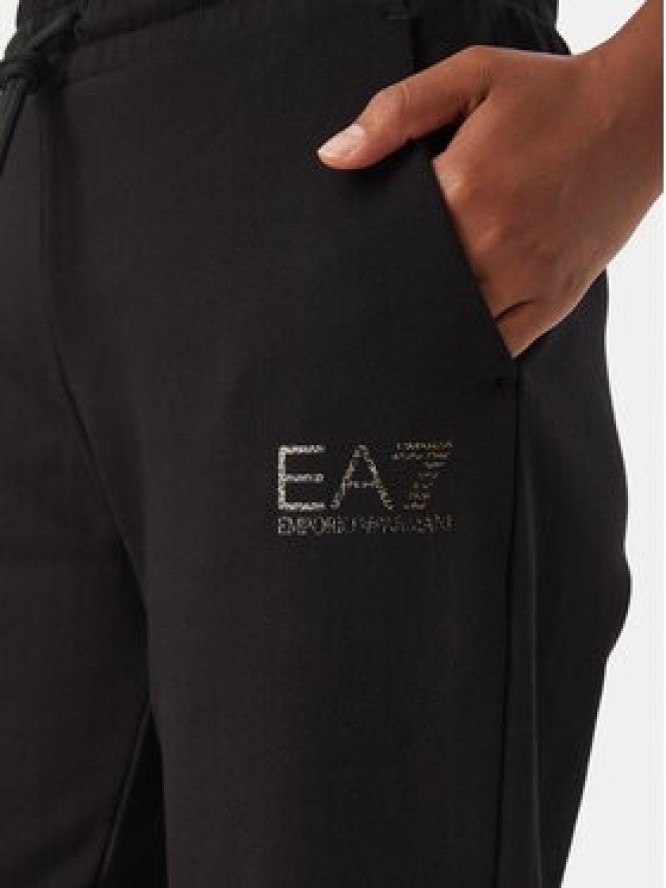 EA7 Emporio Armani Spodnie dresowe 7W001368 AF12473 MC004 Czarny Regular Fit