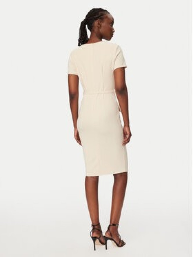 Rinascimento Sukienka koktajlowa CFC0127893003 Beżowy Slim Fit