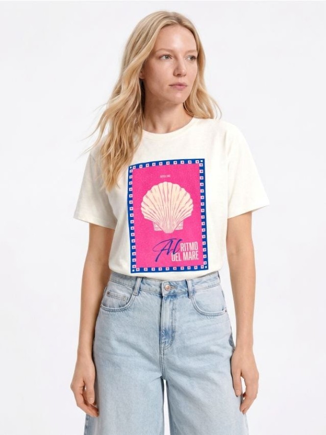 T-shirt z nadrukiem - biały