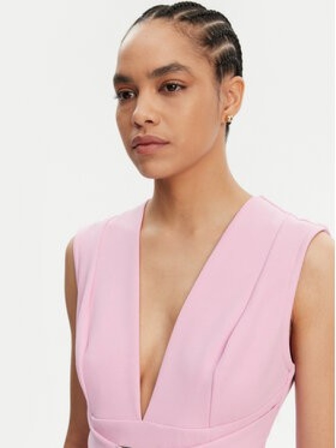 Rinascimento Sukienka koktajlowa CFC0123769003 Różowy Regular Fit