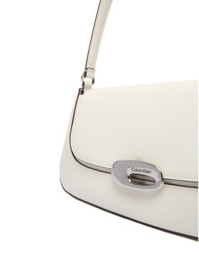 Calvin Klein Torebka Hardware Flap Shoulder Bag LV04F3146G Biały