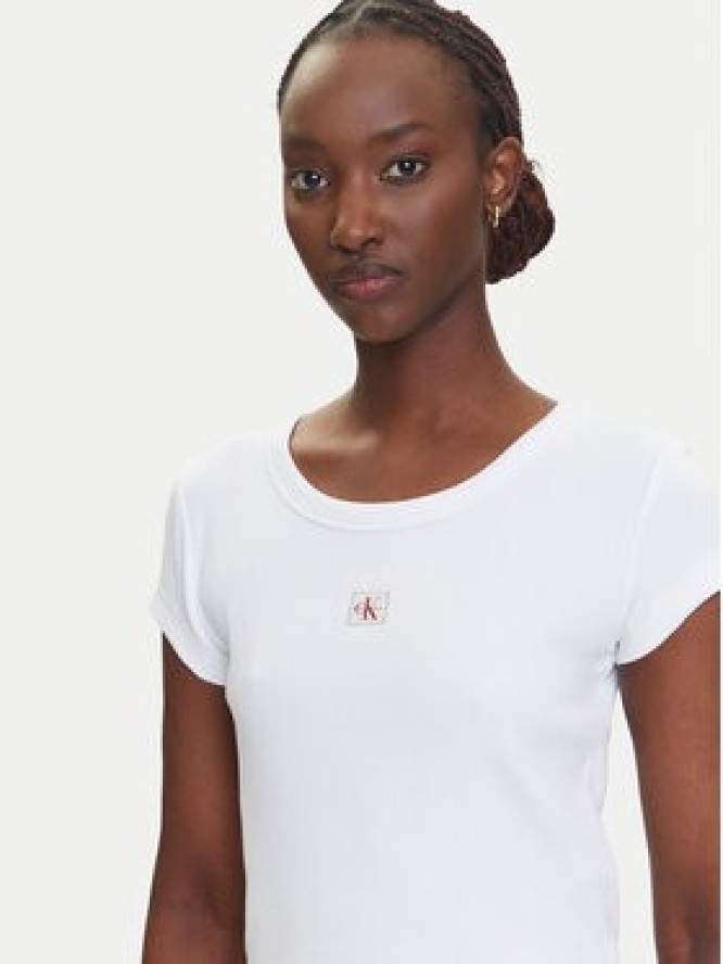 Calvin Klein Jeans T-Shirt LV047C200G Biały Slim Fit