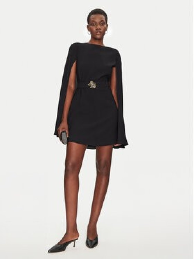 Simona Corsellini Sukienka koktajlowa P25CPAB05501 Czarny Loose Fit