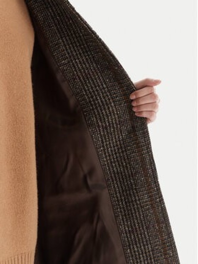 Weekend Max Mara Płaszcz wełniany Pitone 2525016112 Brązowy Regular Fit