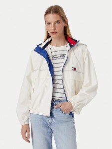 Tommy Jeans Wiatrówka Regatta DW0DW22915 Biały Oversize
