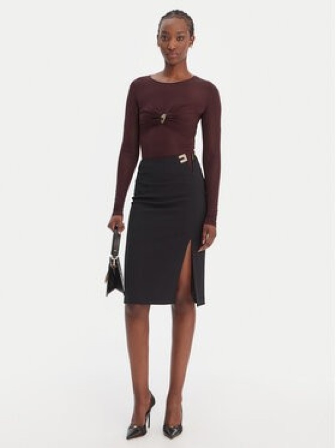 Elisabetta Franchi Spódnica ołówkowa GO-147-61E2-V320 Czarny Regular Fit