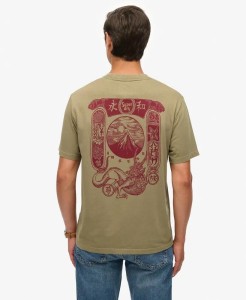 superdry T-shirt Tokyo Narrative Loose z bawełny organicznej – luźny krój