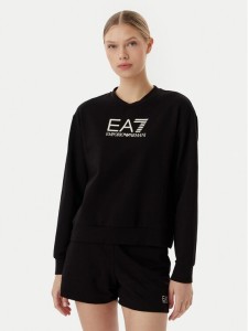 EA7 Emporio Armani Komplet bluza i szorty sportowe 7W000974 AF13135 UC001 Czarny Regular Fit