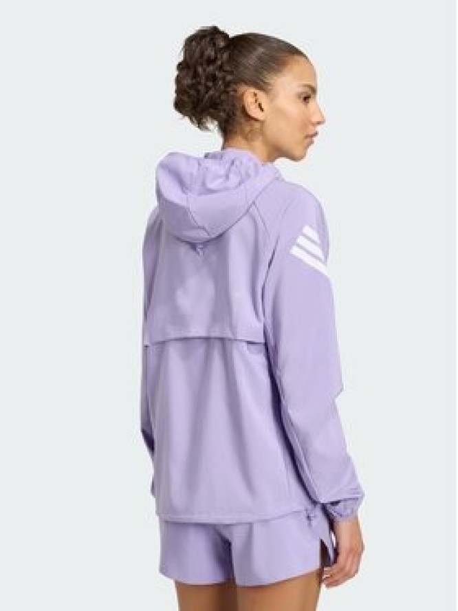 adidas Kurtka do biegania Adi365 Iconic KY2652 Fioletowy Regular Fit