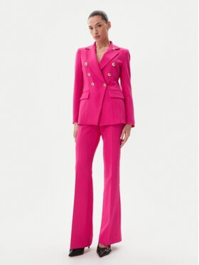 Maryley Spodnie materiałowe 25EB587/43AL Różowy Regular Fit