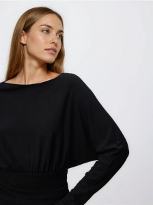 Longsleeve z wiskozą - czarny