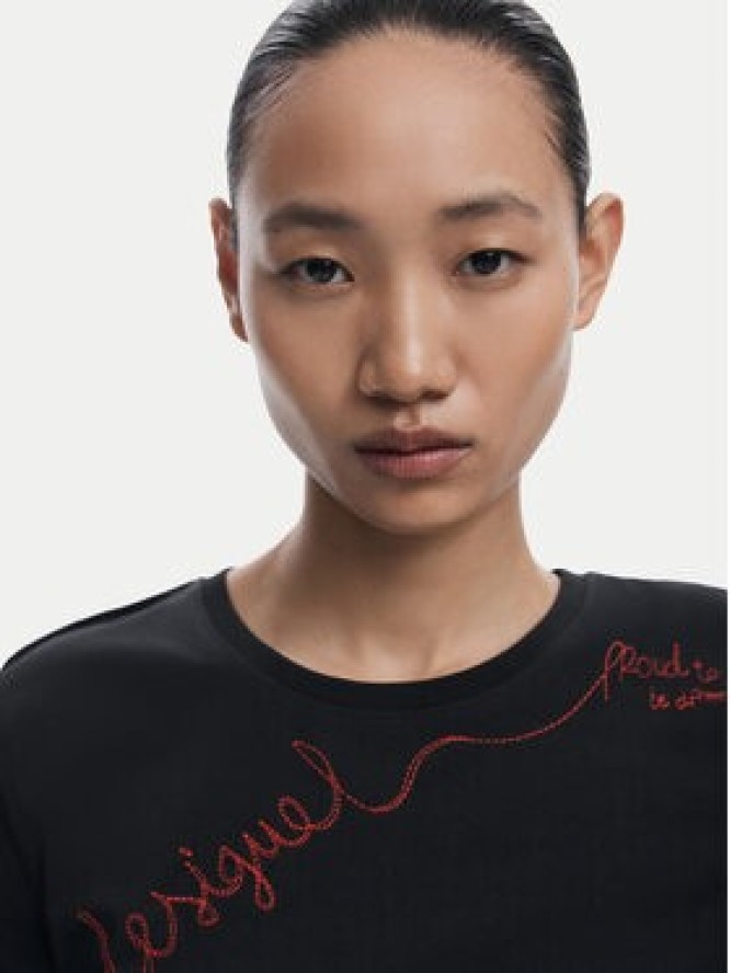 Desigual T-Shirt Charly 25WWTK08 Czarny Regular Fit