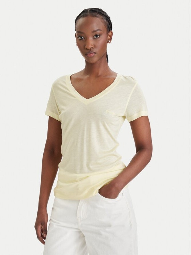 Guess T-Shirt W5GP31 KCSX2 Żółty Classic Fit