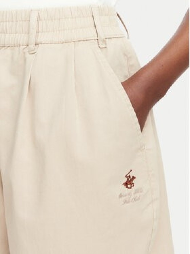 Beverly Hills Polo Club Szorty materiałowe P-SS26W-B576580 Beżowy Regular Fit