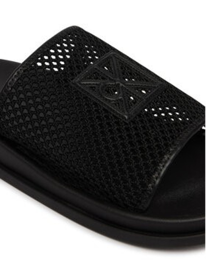 Calvin Klein Klapki Mesh Mule Slides HW0HW02889 Czarny