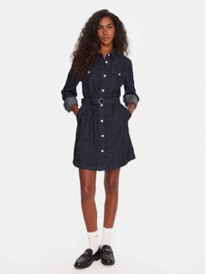 Tommy Jeans Sukienka jeansowa DW0DW21649 Granatowy Regular Fit