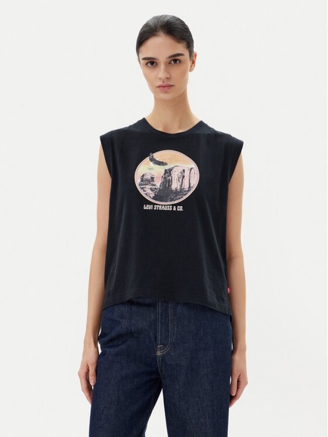 Levi's® Bluzka Graphic 001MW-0003 Czarny Standard Fit