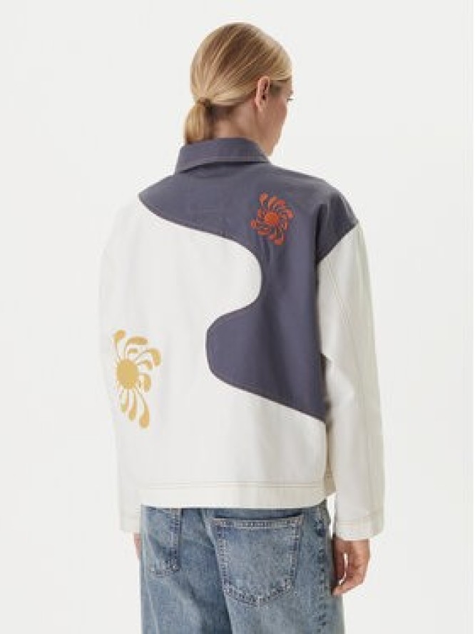 RVCA Kurtka jeansowa Lauryn Alvarez 23B151500 Écru Regular Fit
