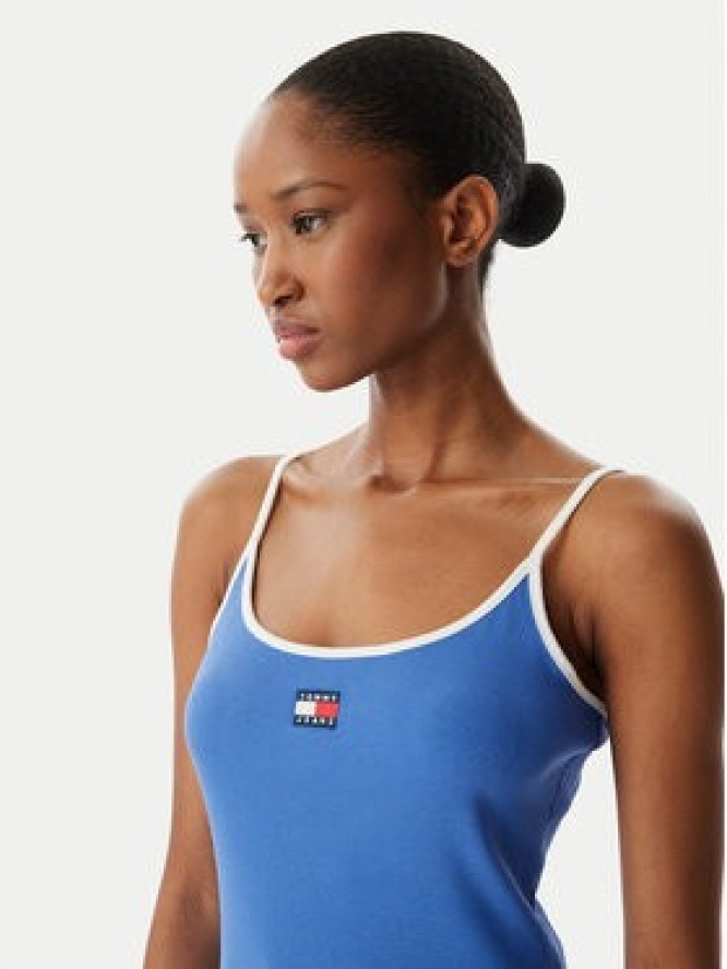 Tommy Jeans Top DW0DW22261 Niebieski Slim Fit