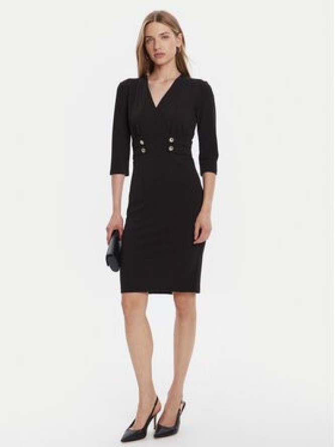 Rinascimento Sukienka koktajlowa CFC0126151003 Czarny Slim Fit