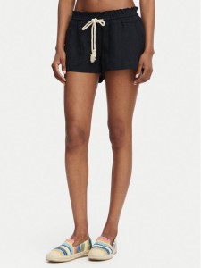 Roxy Szorty materiałowe Oceanside ARJNS03007 Czarny Regular Fit
