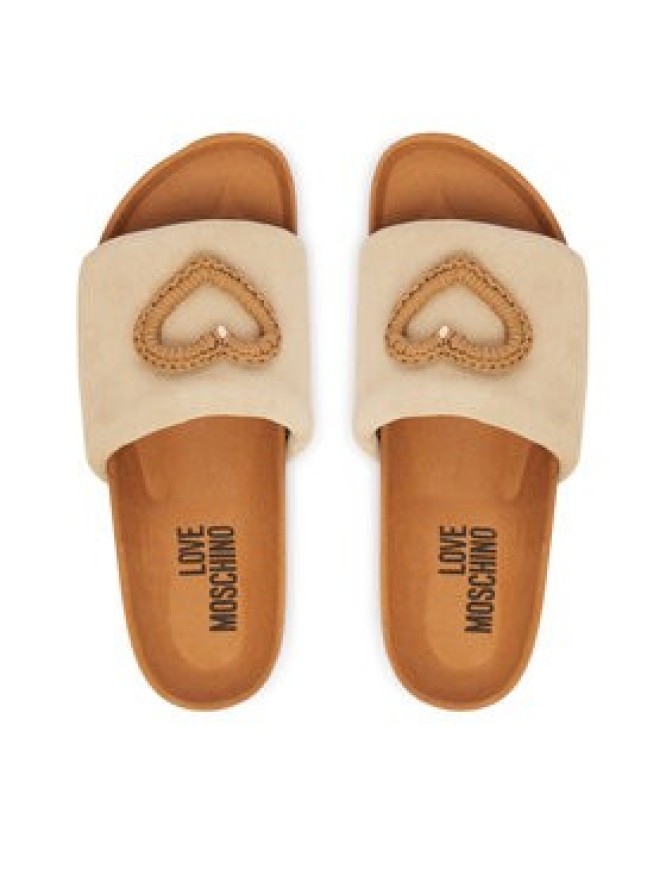LOVE MOSCHINO Klapki JA28363G0OIG5104 Beżowy