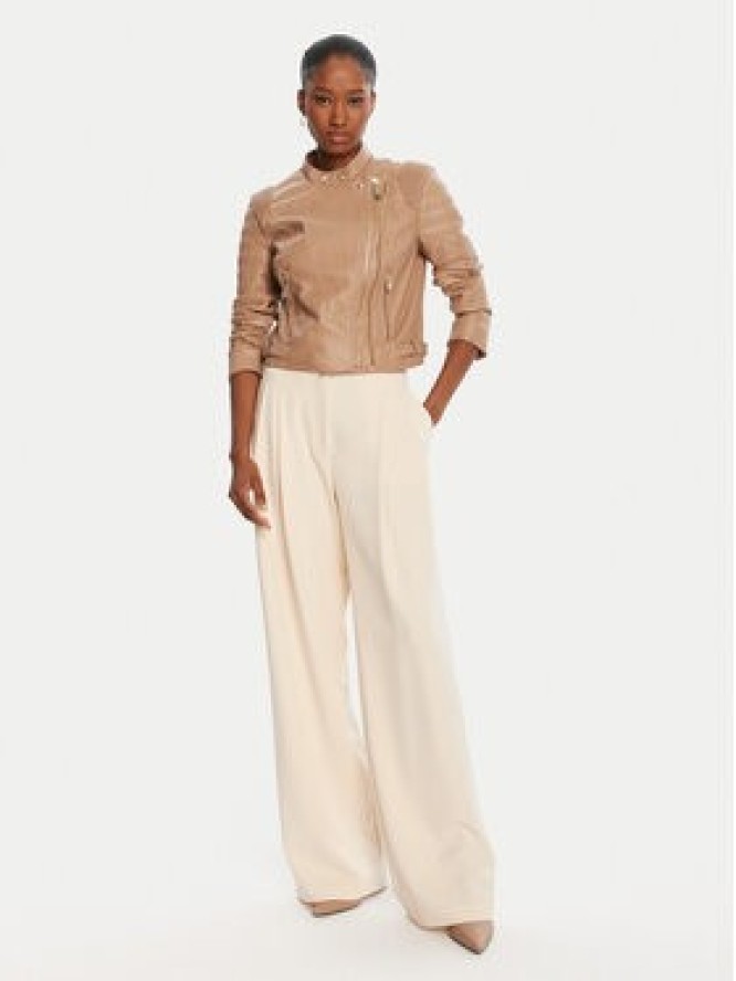 Guess Kurtka z imitacji skóry W5YL1 9WHDS0 Beżowy Regular Fit