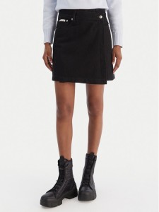 Calvin Klein Jeans Spódnica jeansowa LV047D777G Czarny Regular Fit