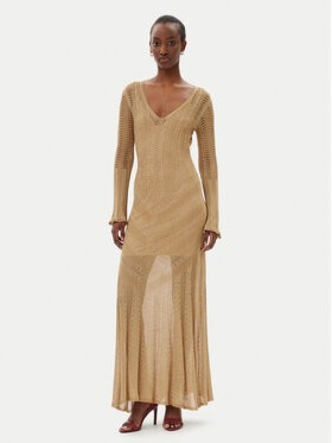 TWINSET Sukienka dzianinowa 251TT3180 Beżowy Slim Fit