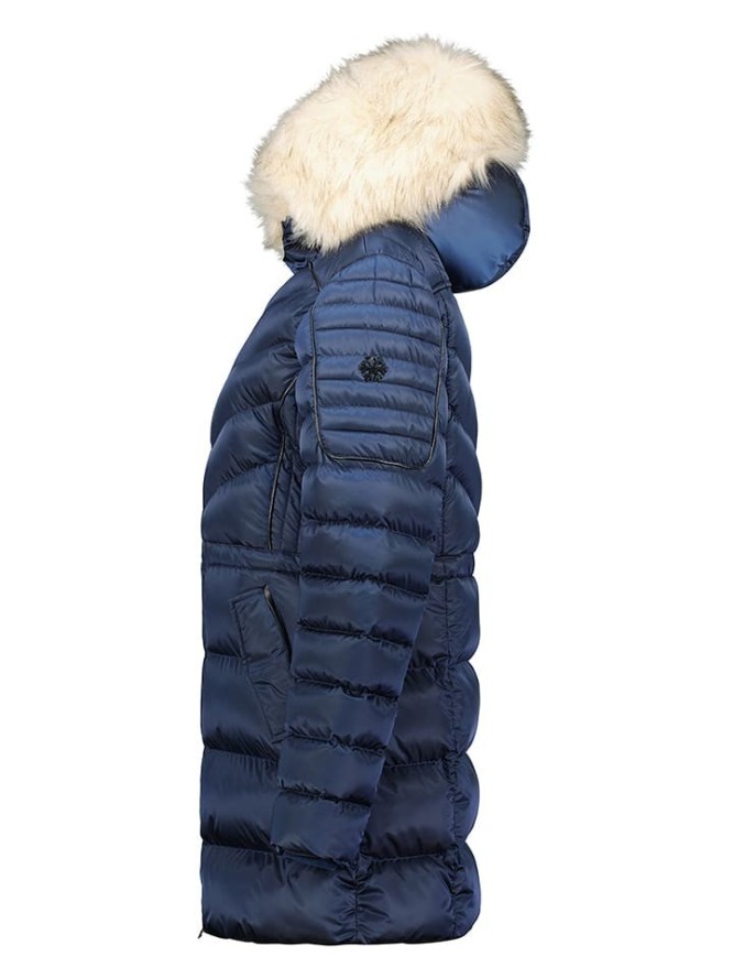 Geographical Norway Płaszcz zimowy "Destinee" w kolorze granatowym rozmiar: L