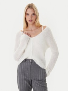 Calvin Klein Kardigan LV044D344G Beżowy Regular Fit