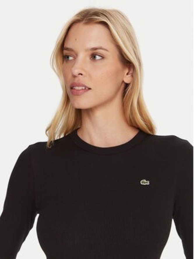 Lacoste Bluzka TF1692 Czarny Slim Fit