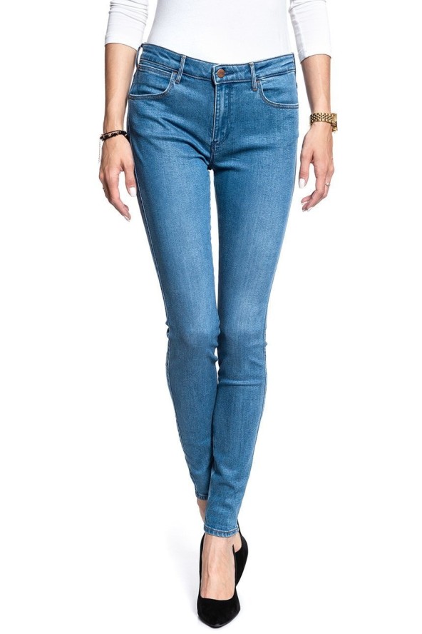 WRANGLER SKINNY DAMSKIE SPODNIE JEANSOWE SOFT WORN W28KJE12P 112128280