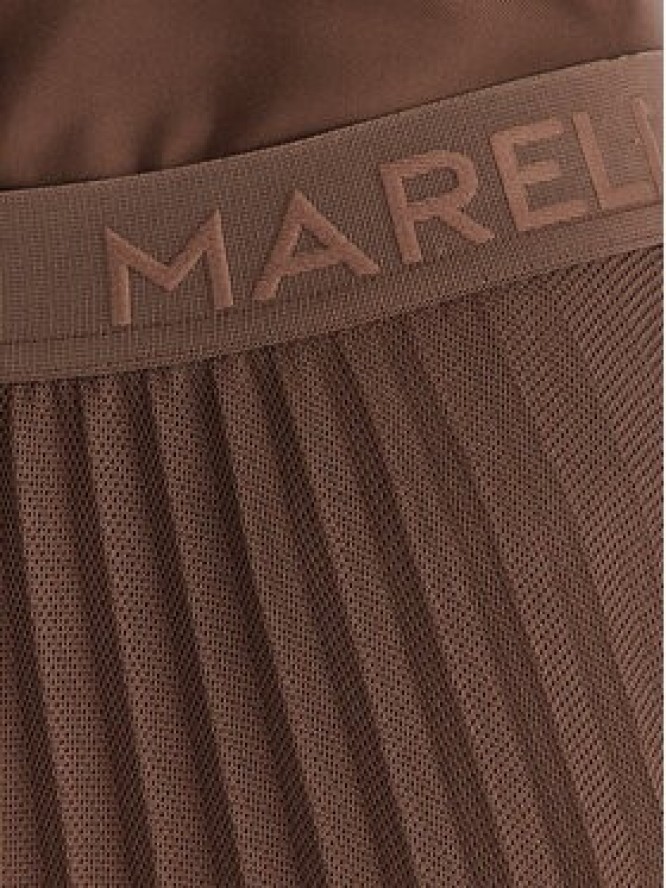 Marella Spódnica plisowana Gabbia 2613101085 Brązowy Regular Fit
