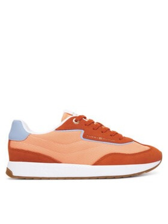 Tommy Hilfiger Sneakersy Th Retro Runner Mix FW0FW09410 Pomarańczowy